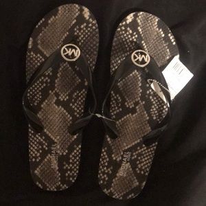 Michael Kors Snake Skin Flip Flops